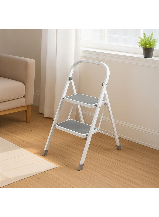Home Box 2-Step Ladder in White - Image 1