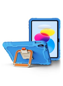 Moxedo Moxedo Rugged Protective EVA Silicone Kids Case Cover, Shockproof Foldable 360 Rotatable Stand Handle Grip with Pencil Holder Compatible for Apple iPad 2022 (10th Gen) 10.9 inch (Sky Blue)  - Image 1