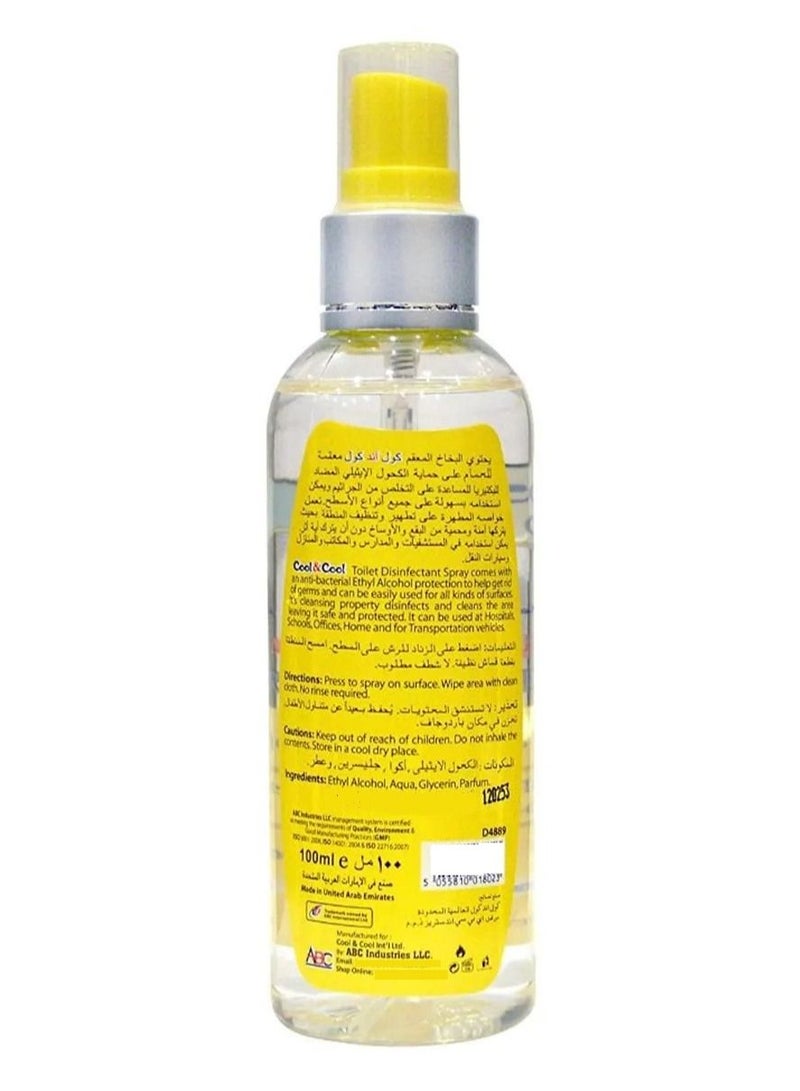 Cool & Cool Disinfectant Toilet Spray Clear 100ML - Image 2