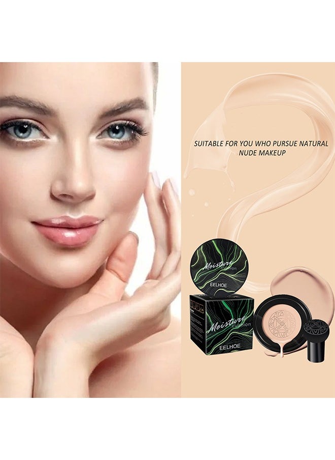 EELHOE Mushroom Head Air Cushion BB Cream,Facial Concealer,Brightening And Moisturizing Natural Nude Makeup Foundation (#01)  - Image 4