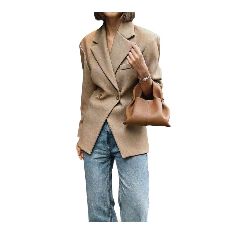 Women's Blazer Jacket Office Workwear Lightweight Casual Suit Coat - Image 1