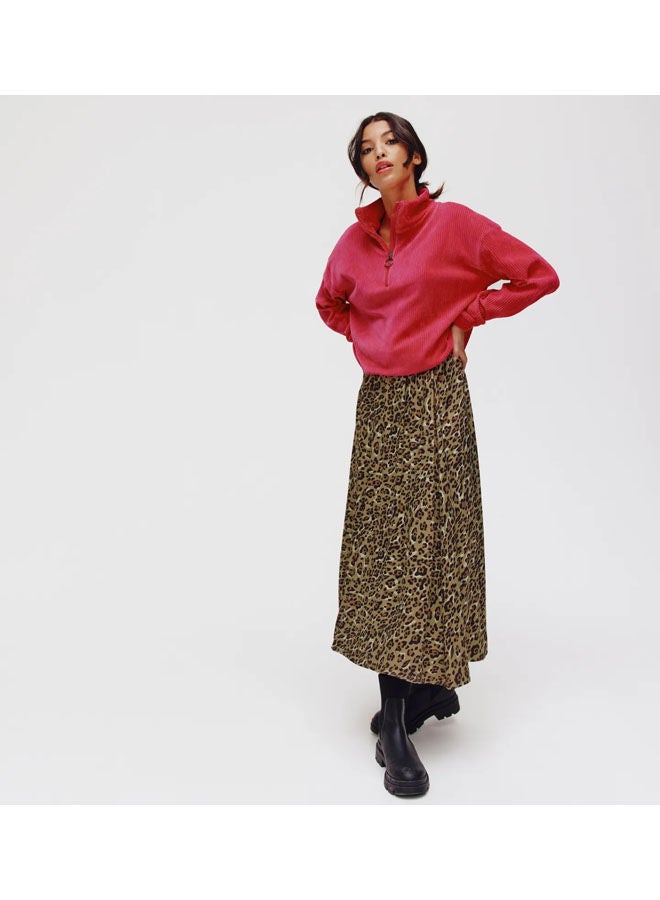 Sweatshirt In Ribbed Velours