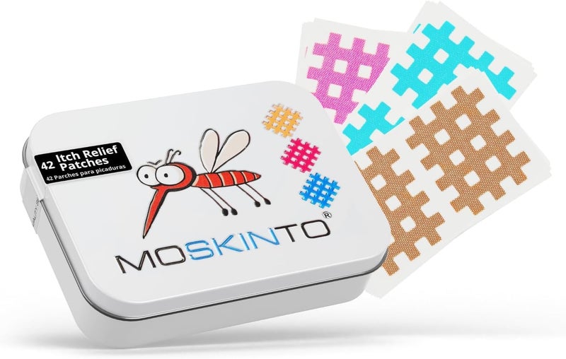 Moskinto The Original Itch Relief Patch, Mosquito Bite Patches for All Ages, Instant Relief Natural Patch for Bug Bites, Travel Pack + Family Pack, Nude & Colorful Patches, 66 Count - Image 2