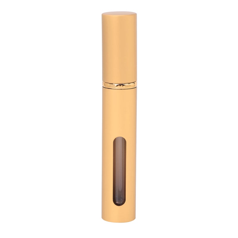 Mini Refillable Perfume Bottle Alumite Visible Portable Leakproof Empty Roll On Bottle 10mlGold - Image 1