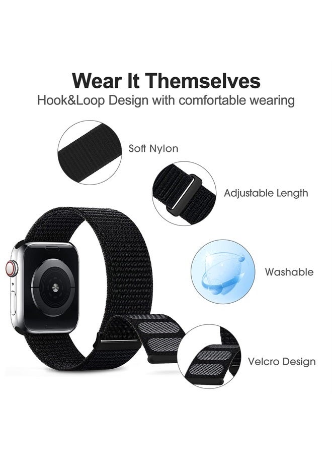 SimpleThings Compatible with Kids Apple Watch Bands, Nylon Hook and Loop for Boy Girl Women Small Wrist for All iWatch Series - Image 3