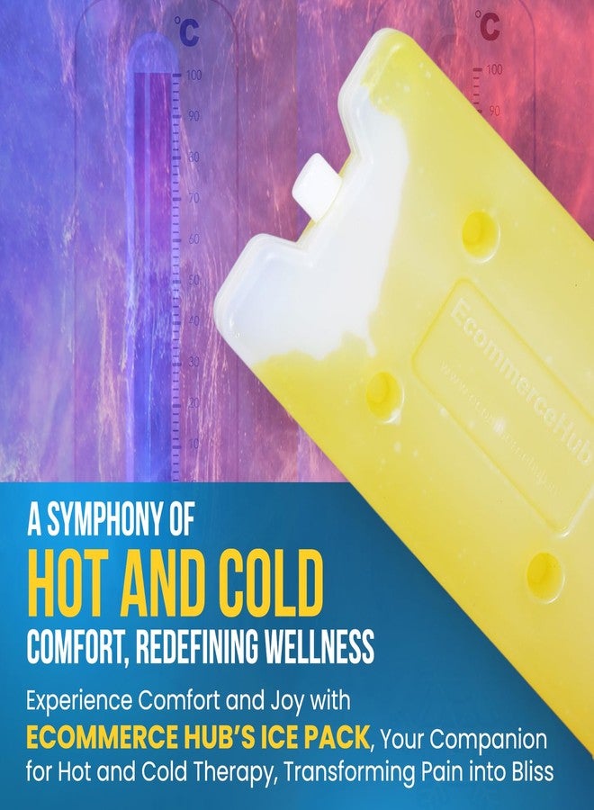 EcommerceHub Ice Gel Pack Pad Reusable & Long Lasting, Cooling Pad, Super Cooling Ice Pack, Ice Bag, Pack of 1, Yellow Color, 400ML - Image 4