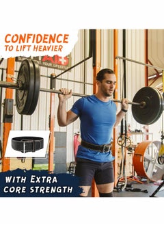 SYOSI Weightlifting Belt for Men and Women Durable Comfortable Material and Adjustable Buckle for Gym Fitness, Muscle Building, Squats, Strength Exercise Training 4.5 Inch Width  - Image 3