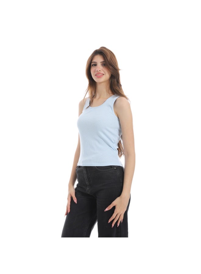 Cocktail 2575-basic tank top-light blue - Image 2