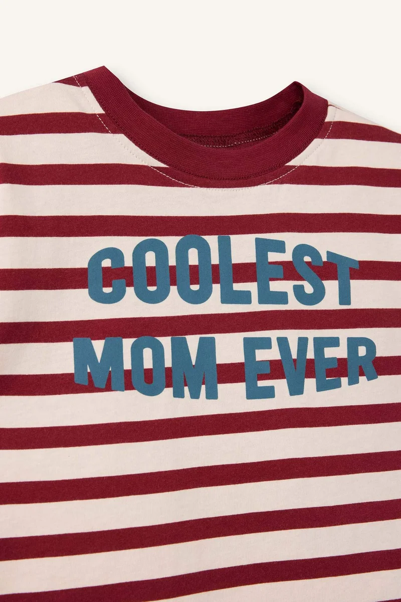 ديفاكتو Baby Boy Oversize Fit Printed Fabric Short Sleeve T-Shirt
