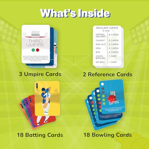 Binca Qwicket Cricket Card Game, Fast & Fun Indoor Card Game for Kids, Teens & Family, Kids Card Games for Ages 7 and Up, Gifts for Cricket Lovers, 2 Player Travel Game - Image 2
