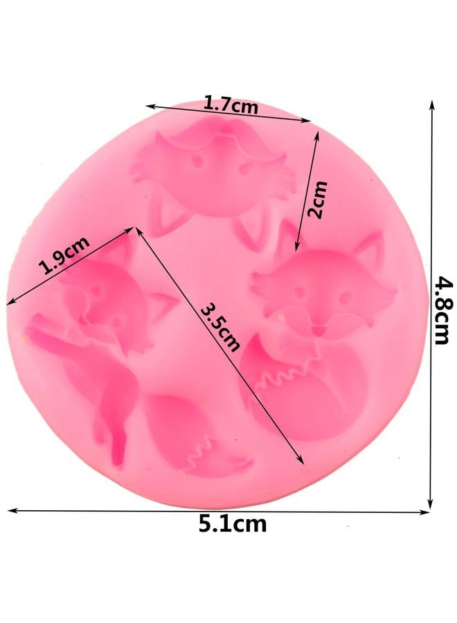 Seedomes 3D Cute Fox Head Silicone Mold for DIY Candy Jelly Shots Pudding Fondant Mold Chocolate Desserts Soap Mould Ice Cube Cupcake Cake Topper Decoration Crystal Gum Paste Handmade Ice Cream - Image 2