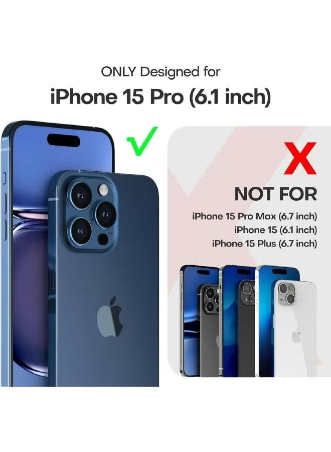 Nexlynx Magnetic MagSafe (3in1) Clear Magnetic Case for iPhone 15 Pro with Screen Protector, Full Back Protection and Camera Lens Protector, Complete Coverage Set for Apple iPhone 15 Pro - Image 2