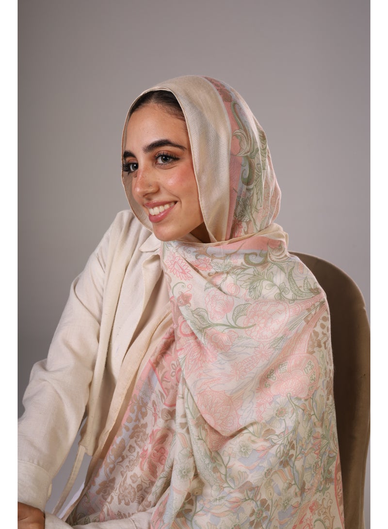 Lavezzi Floral Modal Hijab – Soft Breathable Long Scarf for Women – Lightweight Modest Fashion Headscarf – Elegant Everyday Hijab Shawl (2) - Image 3