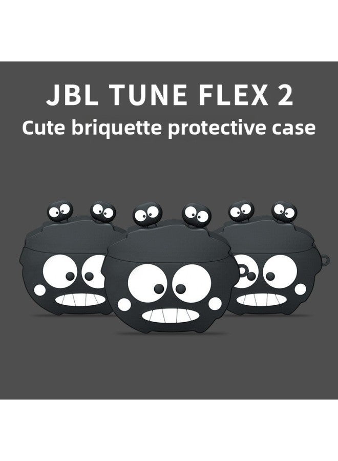 Loquat For JBL TUNE FLEX2 Protective Case Jbl Tune Flex2 Generation Wireless Bluetooth Headset Case-Color:Germination Briquettes 【free Lanyard】-Model:Jbl Tune Flex2 Protective Case - Image 2