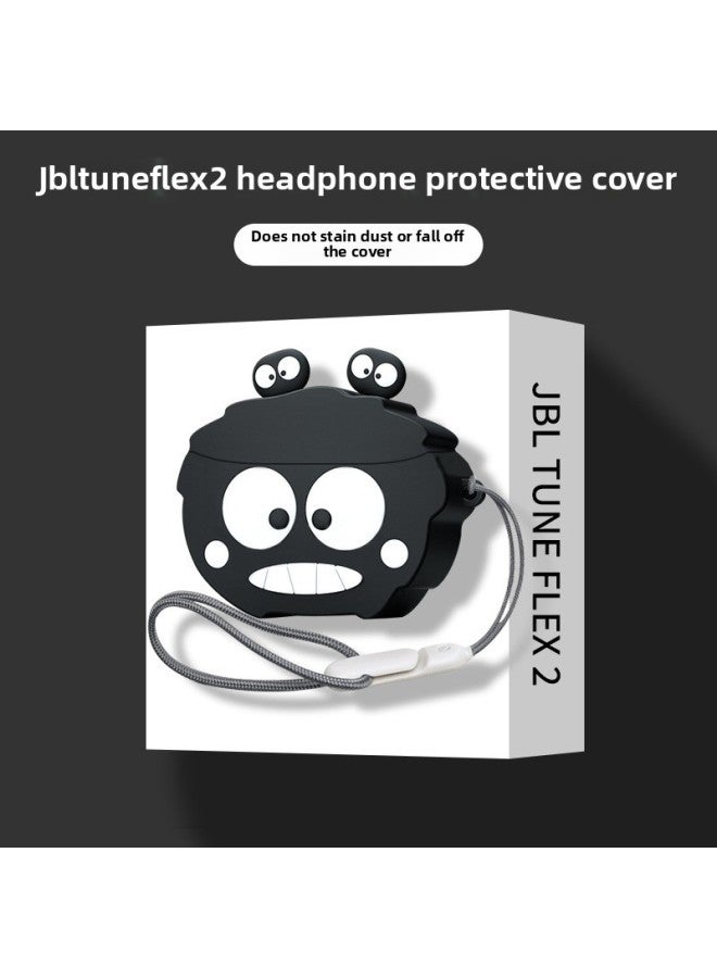 Loquat For JBL TUNE FLEX2 Protective Case Jbl Tune Flex2 Generation Wireless Bluetooth Headset Case-Color:Germination Briquettes 【free Lanyard】-Model:Jbl Tune Flex2 Protective Case - Image 1