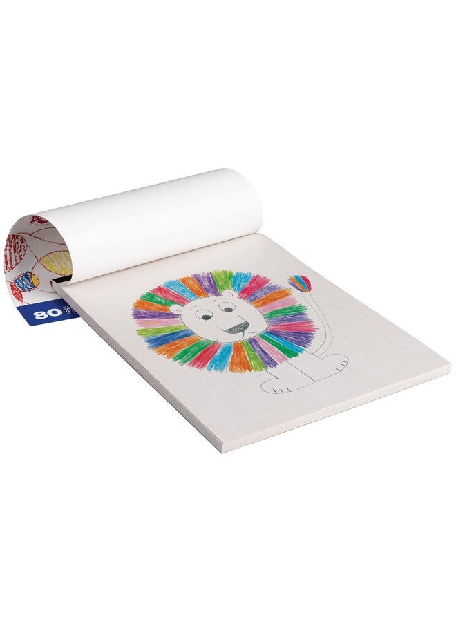 برانج (شارع الفن سابقًا) وسادة ورق دودل بيضاء مقاس 9 × 12 بوصة 80 ورقة - Image 4