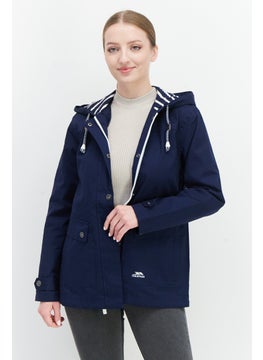 Trespass Women Embroidered Logo Hooded Jacket, Navy  - Image 1