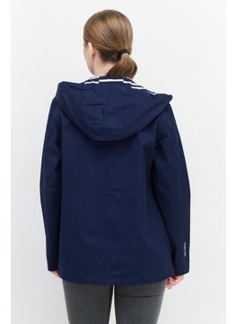 Trespass Women Embroidered Logo Hooded Jacket, Navy  - Image 3