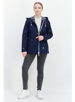 Trespass Women Embroidered Logo Hooded Jacket, Navy  - Image 4