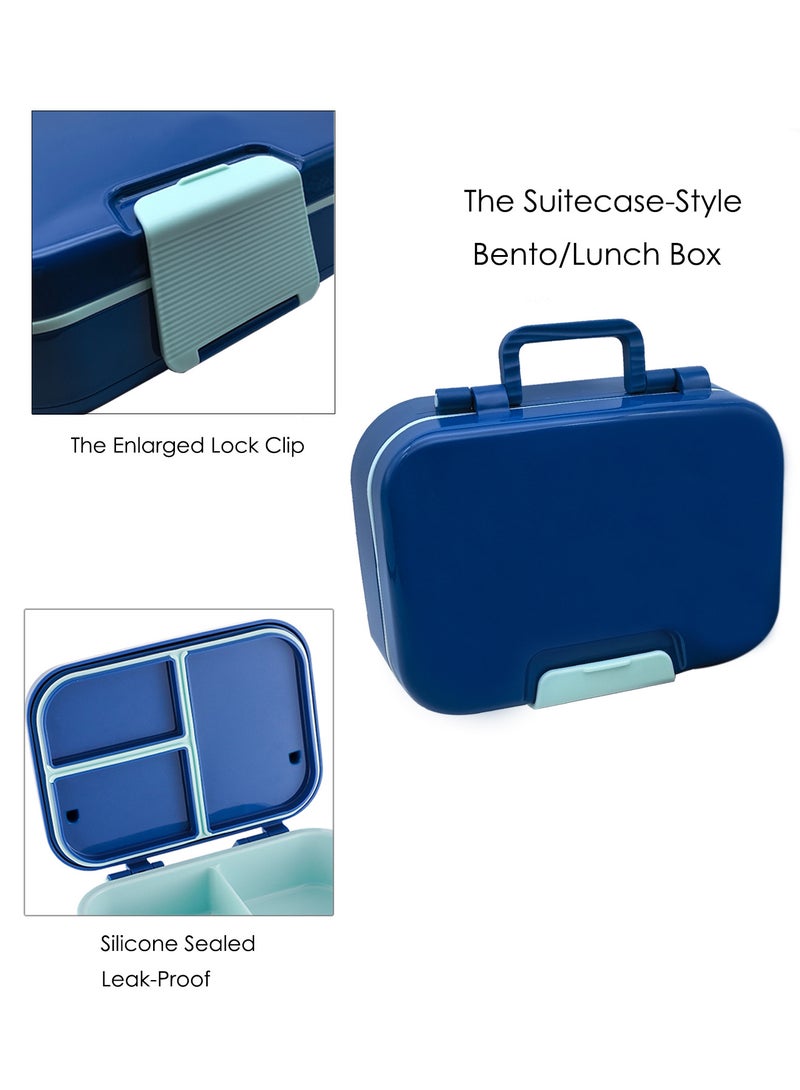 DB Innov. Lunch Box for Kid School, Bento Box with 3 Compartments, Leak-proof Food Container, Snack Box for Kids Adults Girls & Boys, Blue - Image 4