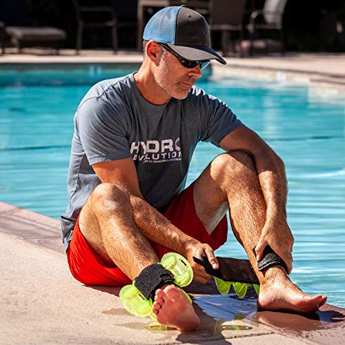 Aqualogix Medium Resistance Hybrid Aquatic Training Fin Set - Smoke | Aquatic Cuffs | Quick Start Guide | Leg Water Weights | Strength, HIIT & Swim Training | Pair (MRPCFIN) - Image 5