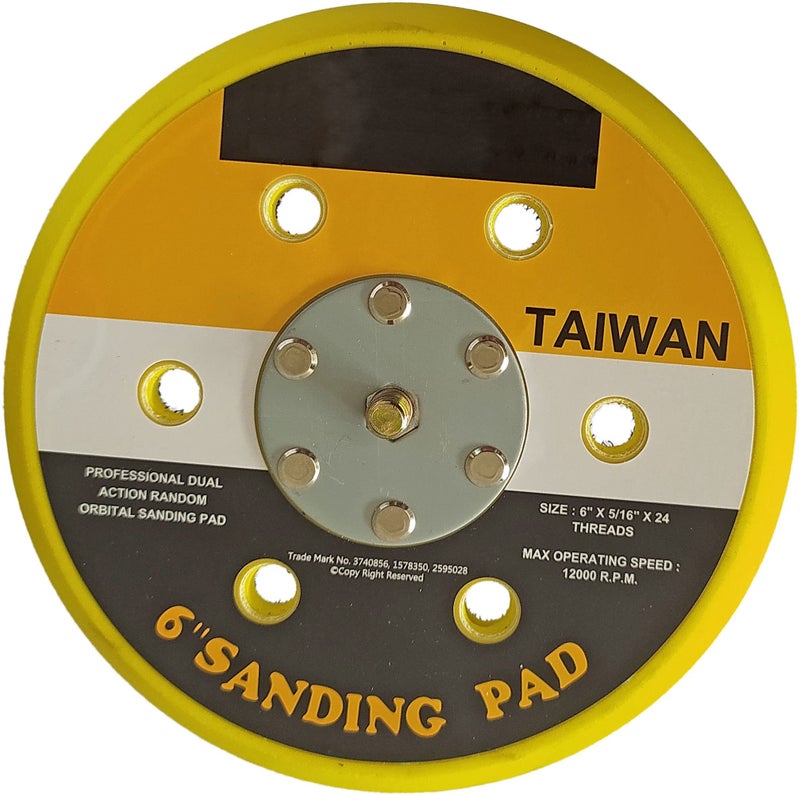 DUMDAAR Heavy duty 6inch Dual Action Random Orbital Sanding pad (Pack of 1) air sanding pad for 150mm Pneumatic Sander Wood Polisher (6 inch) - Image 3