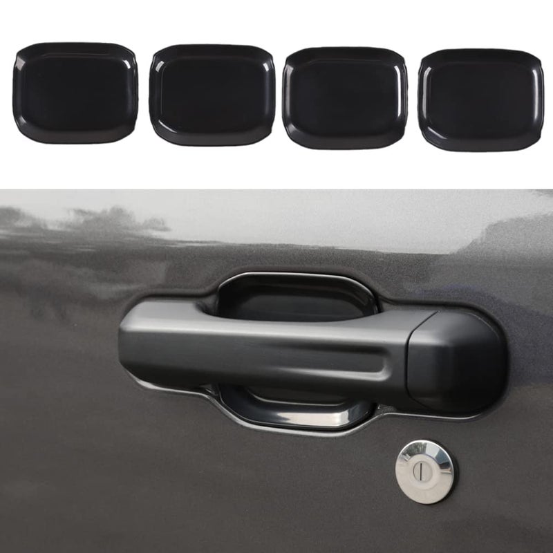 BORUIEN Exterior Moulding for Jeep JT Gladiator 2018 4Door Outer Door Handle Bowl Decoration Shell Cover Trim Black - Image 2