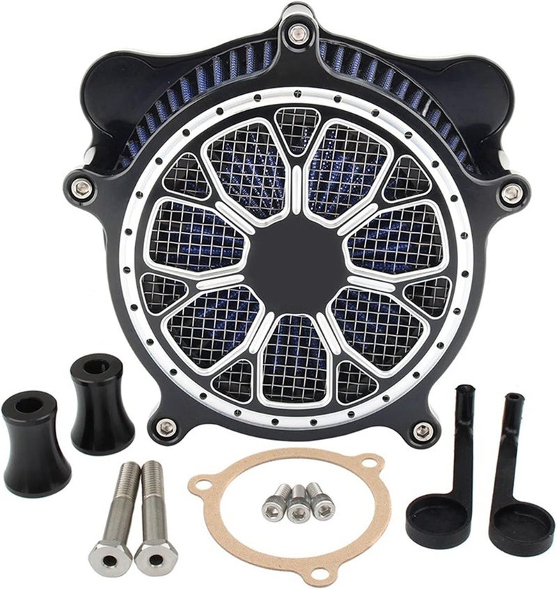 QASULER Motorcycle Air Filter Cleaner Intake Kit
