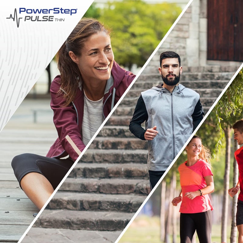 PowerStep Pulse Thin Orthotics - Arch Support Inserts + Pain Relief for Cleats & Tight Running Shoes - Insoles for Plantar Fasciitis  Mild Pronation & Shin Splints - Made in USA (M 4-4.5  F 6-6.5) - Image 4