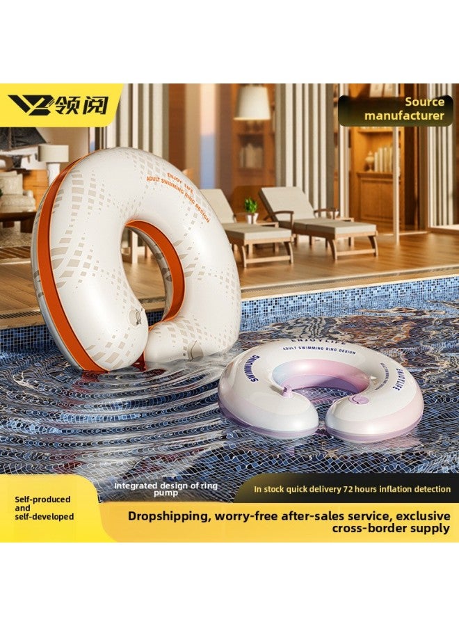 Generic Children's Swimming Ring Thickened Wear-resistant Household Swimming Products Press Inflatable Baby Swimming Ring Products Direct Sales-Inside Diameter After Inflation:Large Size With Puffy B Yingyi - Image 2