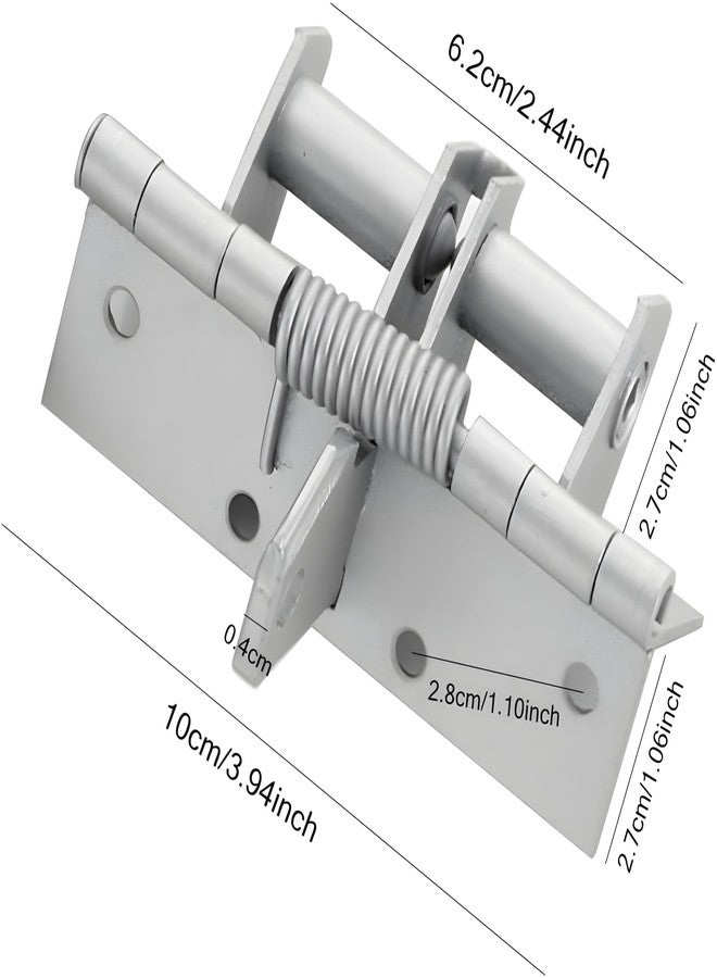 Boniry Automatic Self-Closing Hinge Heavy Duty Cabinet Hinges Room Door Hinge for Interior Doors Wooden Door 2 Pcs (Silver) - Image 2