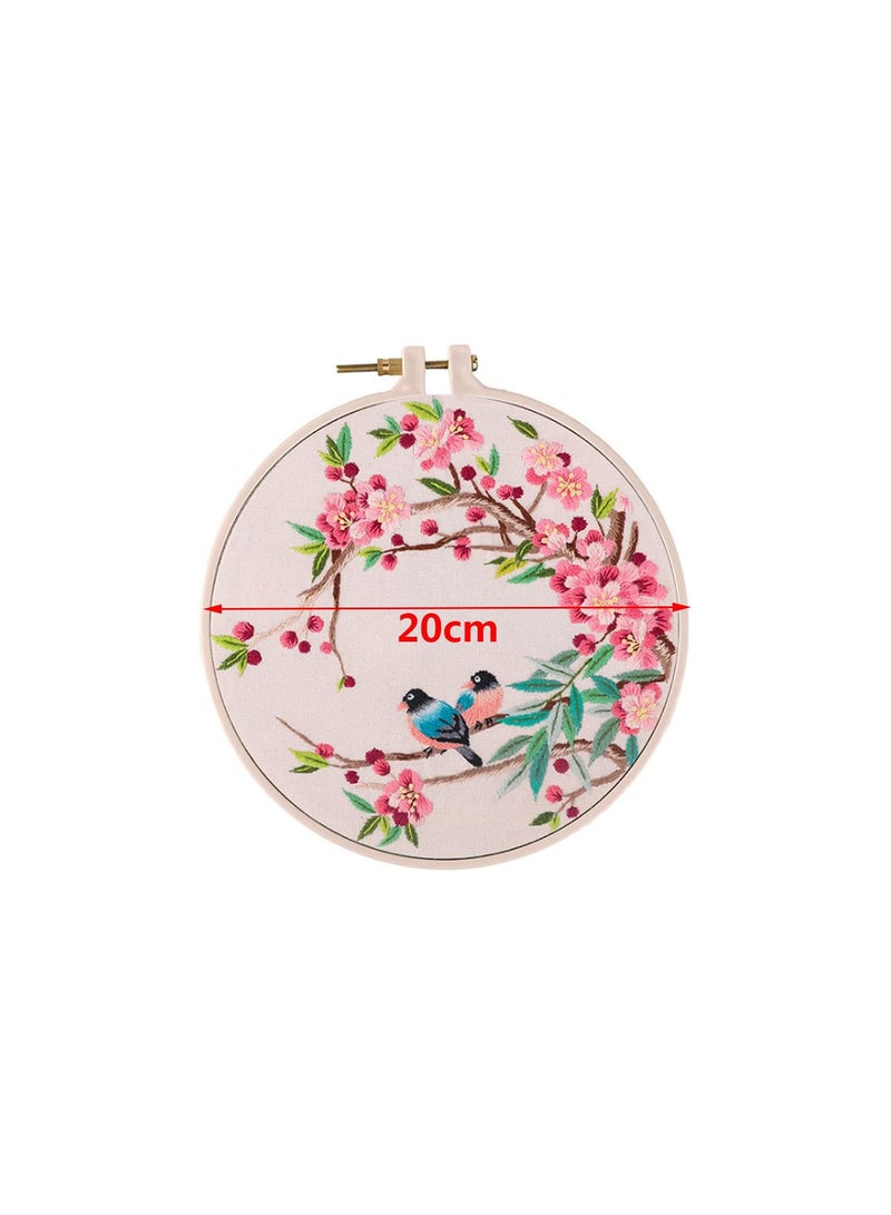 GGOOT Embroidery Kits with Pattern for Beginners Starter Diy Flower Pattern Printed Embroidery Kit Embroidery Hoop Cross Stitch Needlework Handmade Sewing Art Craft  - Image 4