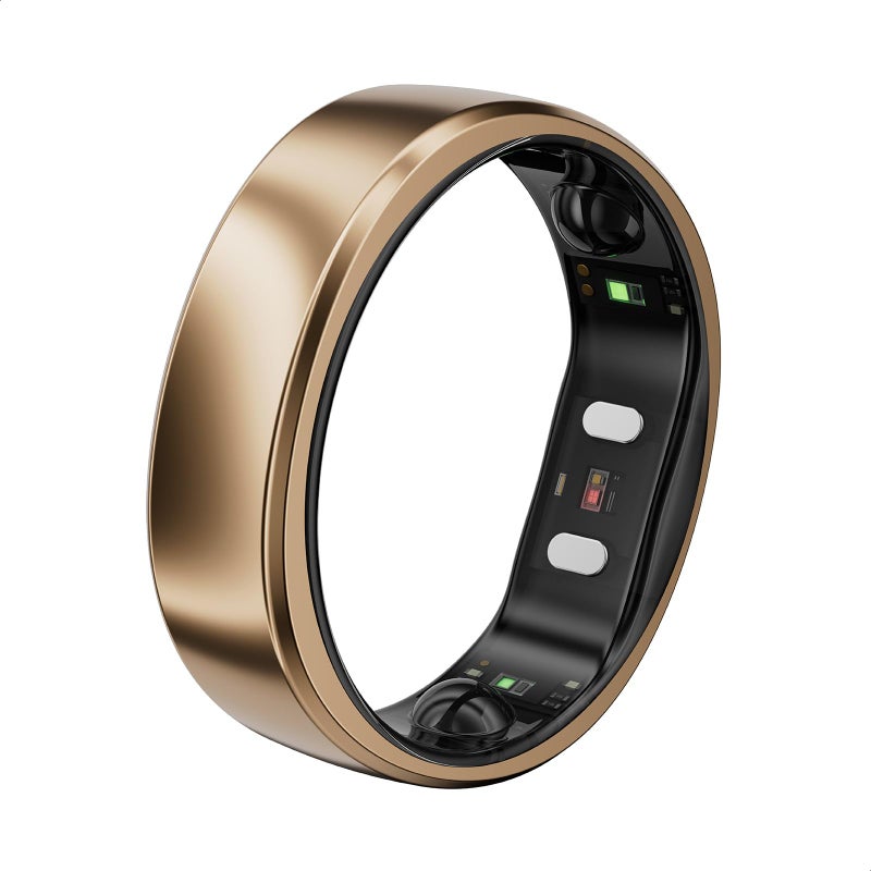 Lightweight AI Smart Ring-No. 9 Dune Gold: Ultra-thin design, 10-day battery life, supports sleep, heart rate, stress monitoring and women's health management, compatible with Android and iOS systems - Image 1