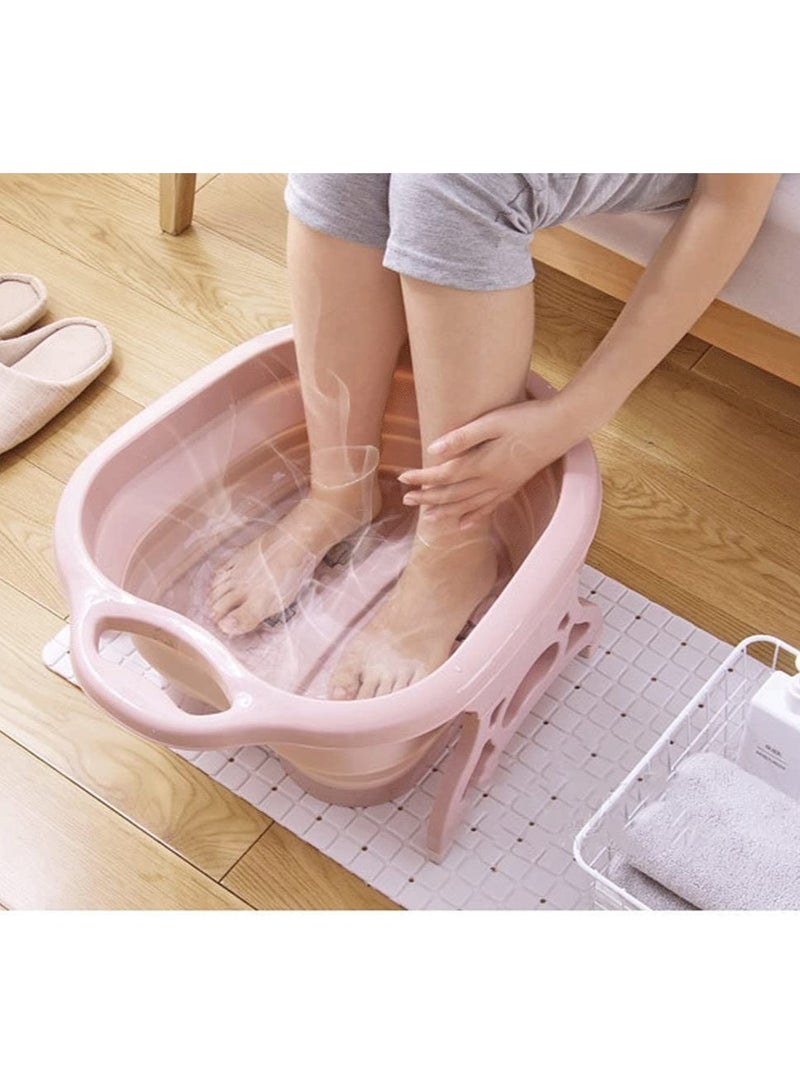 DubaiGallery Soaking Feet Collapsible Foot Soaking Tub Foot Bath Folding Foot Bucket Heel Scrubber Foot Soak Basin Heel Scraper for at Home Spa Pedicures & Soaking Feet - Image 3
