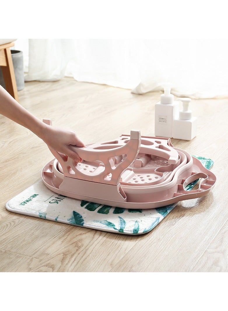 DubaiGallery Soaking Feet Collapsible Foot Soaking Tub Foot Bath Folding Foot Bucket Heel Scrubber Foot Soak Basin Heel Scraper for at Home Spa Pedicures & Soaking Feet - Image 4