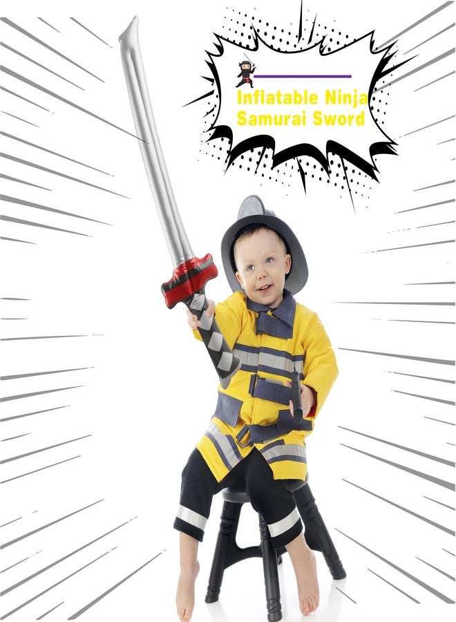Fahacop 32 Pack 30 Inch Inflatable Ninja Swords Blow up Katana Toy Inflatable Samurai Weapons for Kids Halloween Ninja Theme Party Costume Accessories - Image 4
