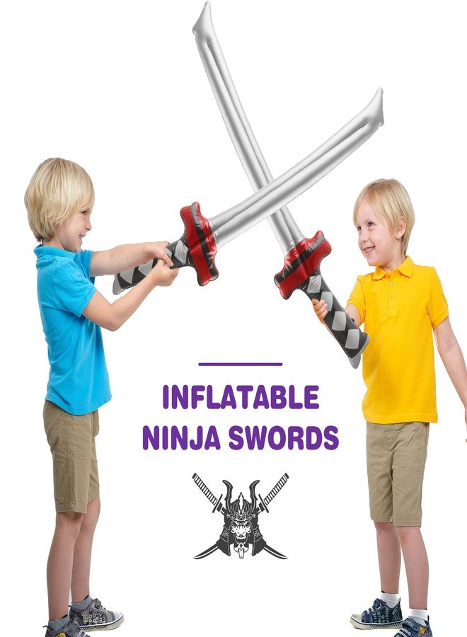 Fahacop 32 Pack 30 Inch Inflatable Ninja Swords Blow up Katana Toy Inflatable Samurai Weapons for Kids Halloween Ninja Theme Party Costume Accessories - Image 3