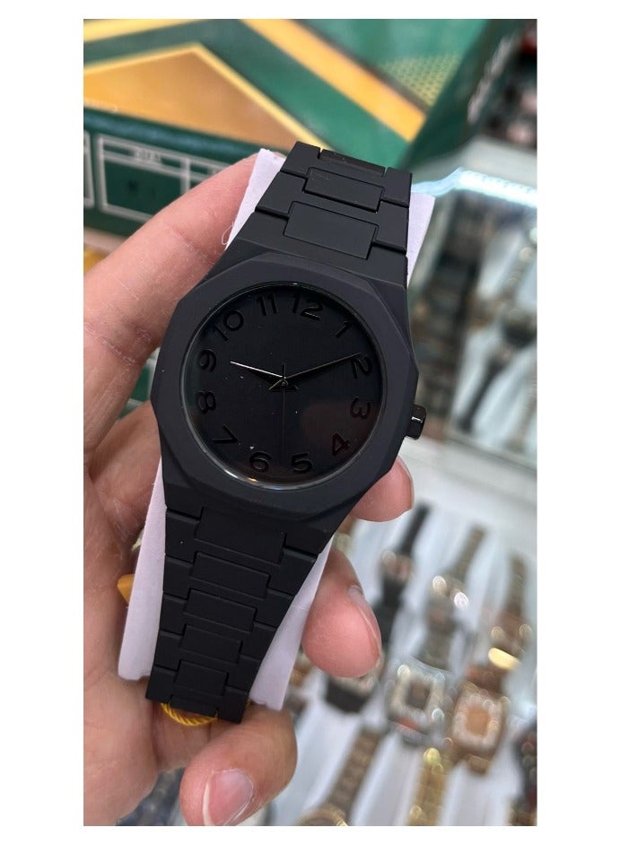 Men's Full Black Wrist Watch with Black Dial