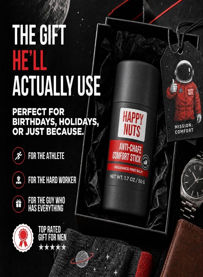 HAPPY NUTS Anti-Chafe Comfort Stick for Men: Ultimate Friction Defense & Chafing Prevention for Active Lifestyles - Perfect for Runners, Cyclists, & Active Men (1 Pack) - Image 3