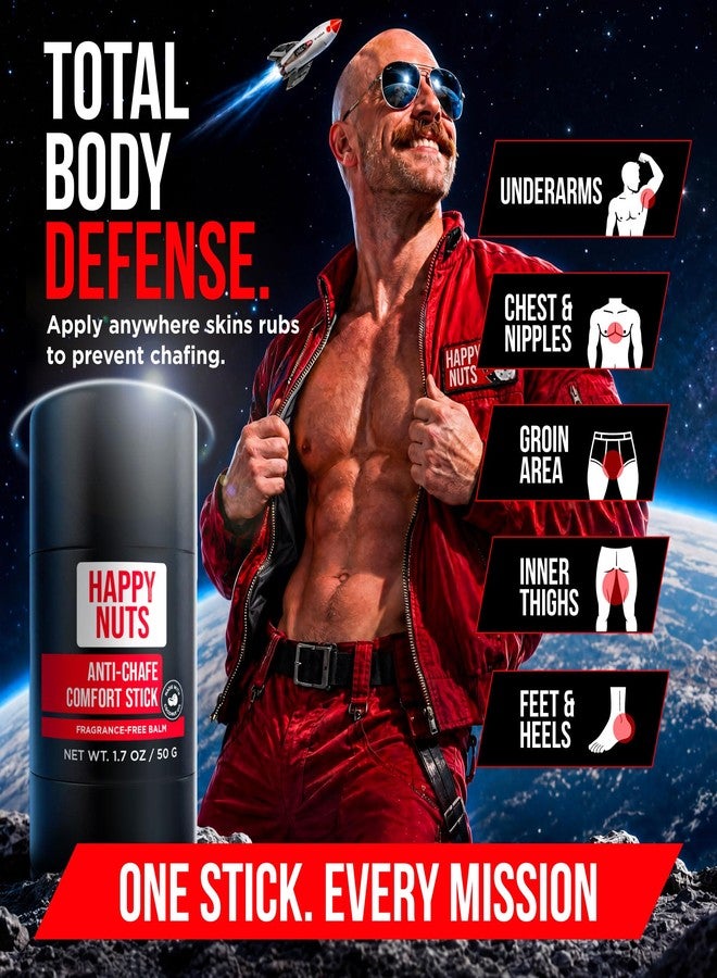 HAPPY NUTS Anti-Chafe Comfort Stick for Men: Ultimate Friction Defense & Chafing Prevention for Active Lifestyles - Perfect for Runners, Cyclists, & Active Men (1 Pack) - Image 5