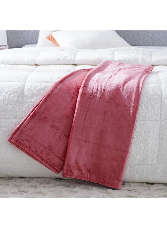 دانوب هوم Micro Flannel Blankets Single 150X220Cm Pink