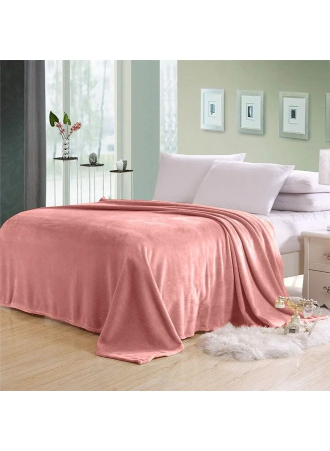 DANUBE HOME Micro Flannel Blankets Single 150X220Cm Pink