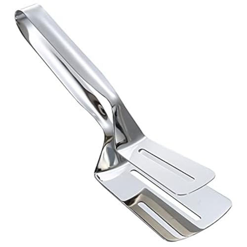 Giffy® Stainless Steel Serving | Frying | Food | Bread | Vegetables | Steak | Meat Clip Cooking Tongs | 10 Inch for Home Office and Hotel Kitchen Use | Men and Women - Image 1
