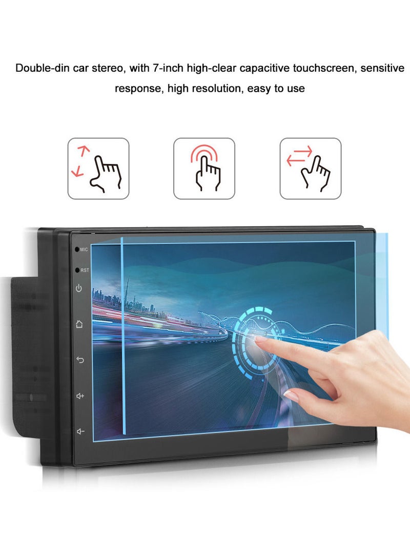 7 Inch Car Stereo Android GPS Navigation WIFI MP5 Player FM Radio BT Hands-Free Calling Support Dual USB Input Phone Link Reverse Picture Voice Control Version