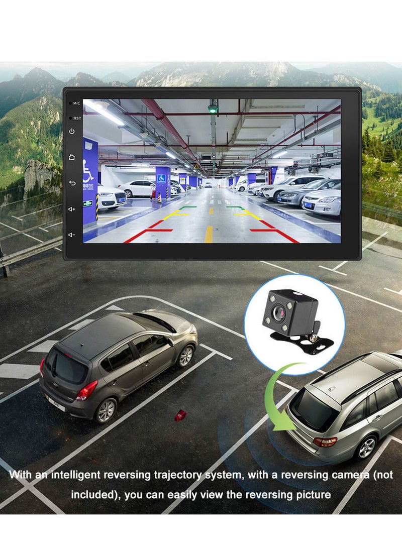 7 Inch Car Stereo Android GPS Navigation WIFI MP5 Player FM Radio BT Hands-Free Calling Support Dual USB Input Phone Link Reverse Picture Voice Control Version