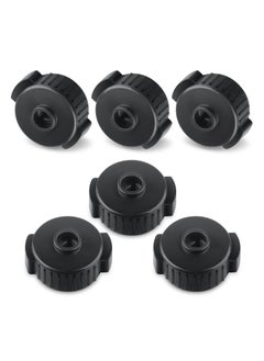 Excefore 6Pcs Quick Release Cymbal Nuts, 8mm Cymbal Mate Nut Black Plastic Cymbal Lock Nut Replacement for Percussion Drum Kit Jazz Drum Parts Accessories  - Image 1