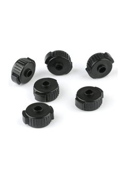 Excefore 6Pcs Quick Release Cymbal Nuts, 8mm Cymbal Mate Nut Black Plastic Cymbal Lock Nut Replacement for Percussion Drum Kit Jazz Drum Parts Accessories  - Image 3