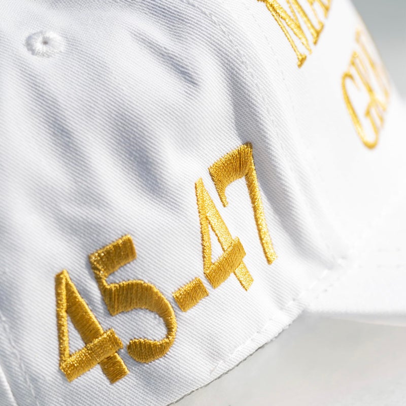 Trump 45-47 MAGA Hat - White - Image 5