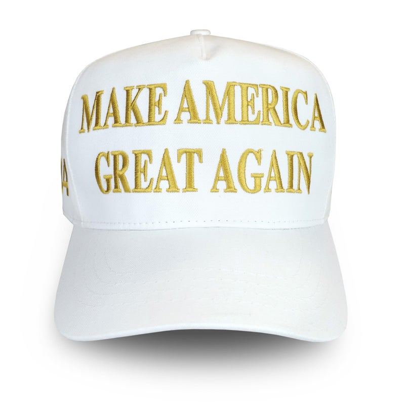 Trump 45-47 MAGA Hat - White - Image 1