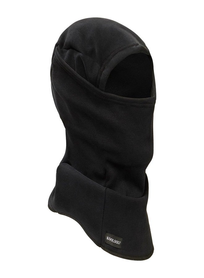 KOOLSOLY Ski Mask Balaclava Cold Weather Warm and Fleece Face Mask Neck Warmer Full Face Mask for Men&Women Black - Image 1